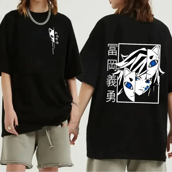 Japanese Anime Demon Slayer Graphic Print Men T-Shirt Fashion O-Neck Short Sleeve Plus Size Womens T Shirt Men Tees