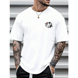 Japanese Koi Harajuku Illustration Pattern T-Shirt Men Summer Casual T Shirt Soft Fashion Short Sleeve Loose Cotton