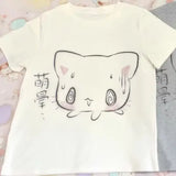 Oversized Y2K Anime Graphic T-Shirt - Cute Harajuku Aesthetic Women’s Tee - DM1557-white / XXXL