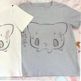 Oversized Y2K Anime Graphic T-Shirt - Cute Harajuku Aesthetic Women’s Tee - DM1557-gray / S