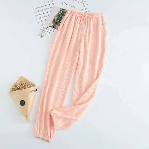 Japanese Pajamas - Soft Cotton Spring Autumn Pajamas for Comfort - Lady orange / L