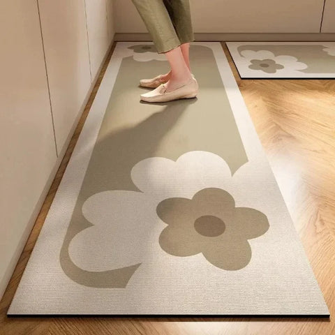 Japanese Style Soft Diatomite Kitchen Mat - Super Absorbent & Anti-Slip - D / 60x90cm