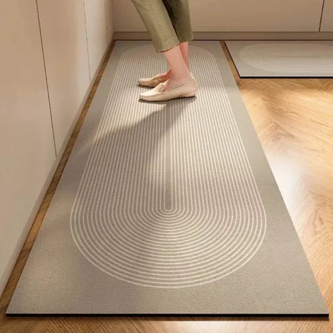 Japanese Style Soft Diatomite Kitchen Mat - Super Absorbent & Anti-Slip - C / 60x90cm