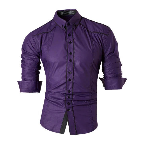 Jeansian Spring Autumn Men's Casual Shirt – Long Sleeve New Arrival (K034) - Himpall