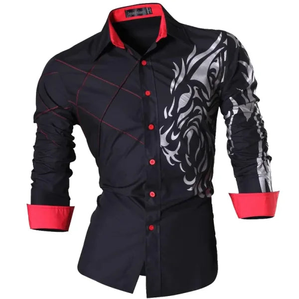 Jeansian Spring Autumn Men's Casual Shirt – Long Sleeve New Arrival (K034) - Himpall