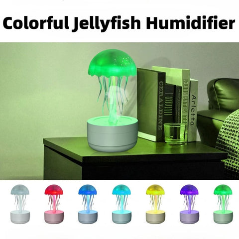 Jellyfish Humidifier Fragrance Diffuser – Colorful Night Light & Heavy Fog - White