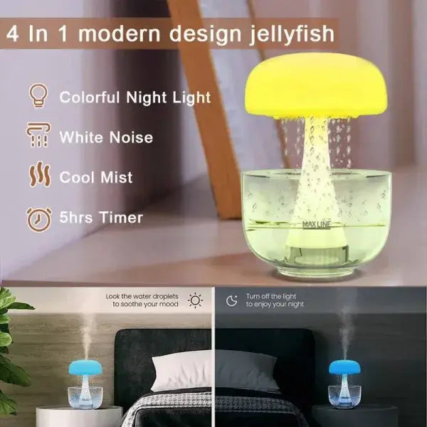 Jellyfish Ultrasonic Raindrop Humidifier for Home Environment - Humidifier