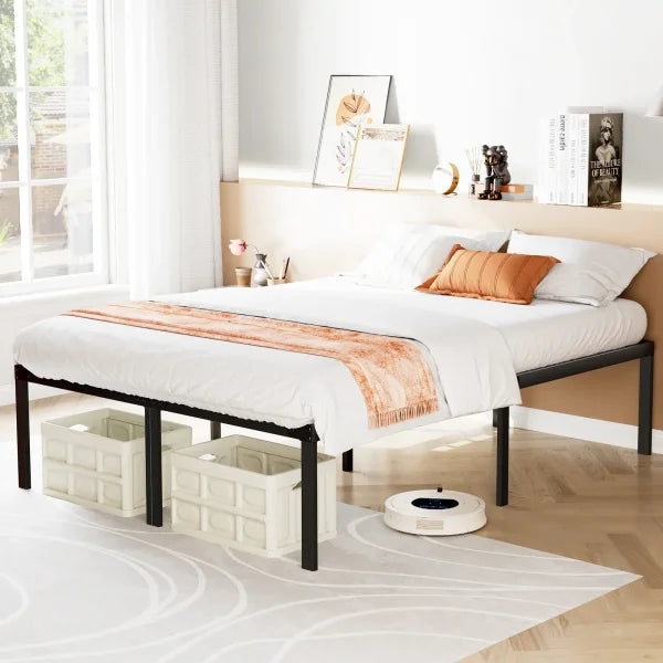 JHK Metal Platform Bed Frame – Twin Full Queen King Size with Storage