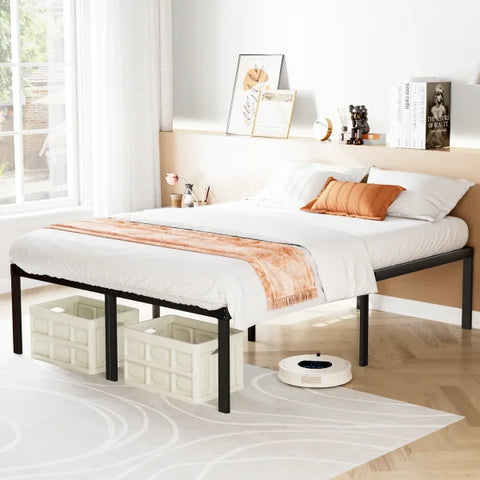 JHK Metal Platform Bed Frame – Twin Full Queen King Size with Storage