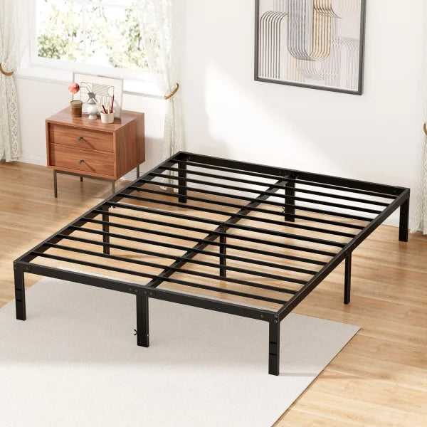 JHK Metal Platform Bed Frame – Twin Full Queen King Size with Storage