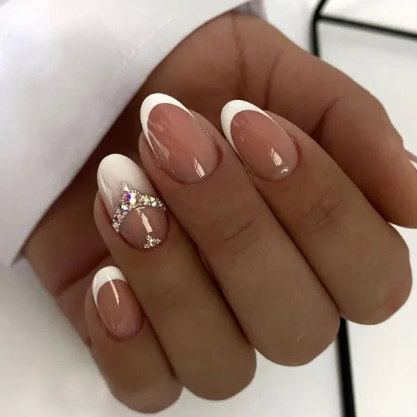 JIASHIXUAN Fake Nails Press On Set with 24 Seamless Acrylic Nail Tips - Himpall