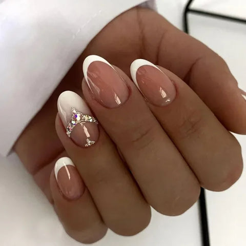 JIASHIXUAN Fake Nails Press On Set with 24 Seamless Acrylic Nail Tips - Himpall