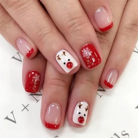 JIASHIXUAN Fake Nails Press On Set with 24 Seamless Acrylic Nail Tips - Himpall