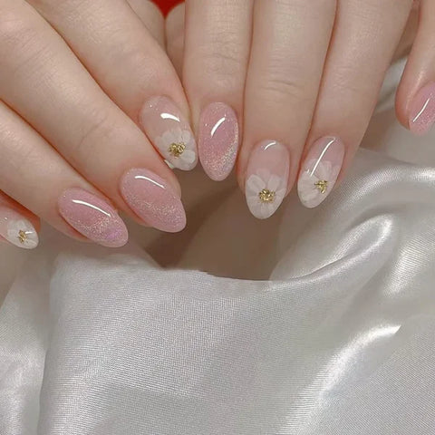 JIASHIXUAN Fake Nails Press On Set with 24 Seamless Acrylic Nail Tips - Himpall
