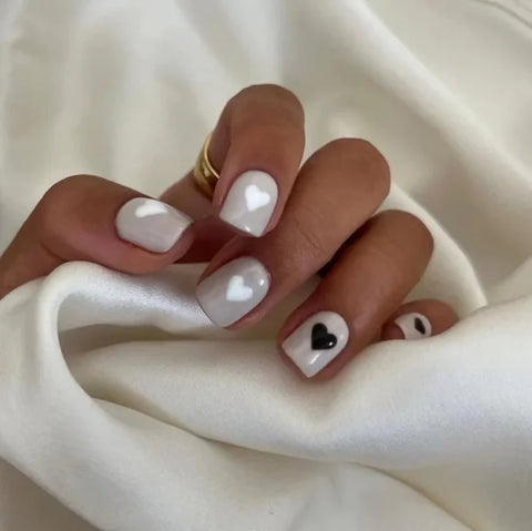 JIASHIXUAN Fake Nails Press On Set with 24 Seamless Acrylic Nail Tips - Himpall