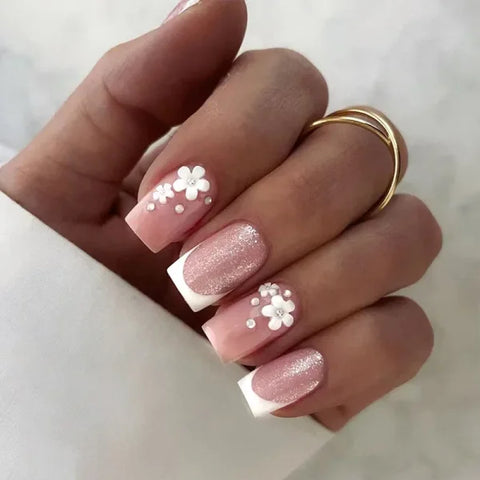 JIASHIXUAN Fake Nails Press On Set with 24 Seamless Acrylic Nail Tips - Himpall