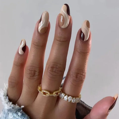 JIASHIXUAN Fake Nails Press On Set with 24 Seamless Acrylic Nail Tips - Himpall