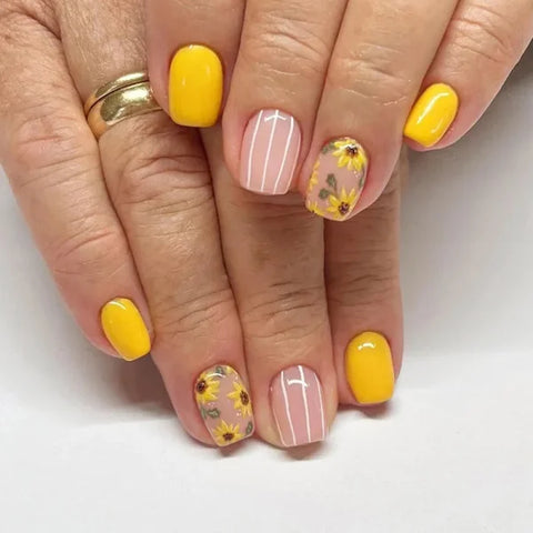 JIASHIXUAN Fake Nails Press On Set with 24 Seamless Acrylic Nail Tips - Himpall