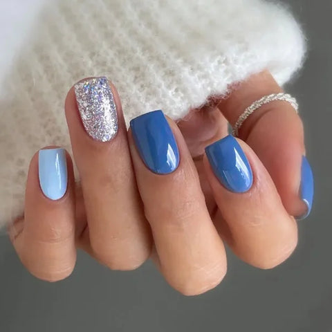 JIASHIXUAN Fake Nails Press On Set with 24 Seamless Acrylic Nail Tips - Himpall