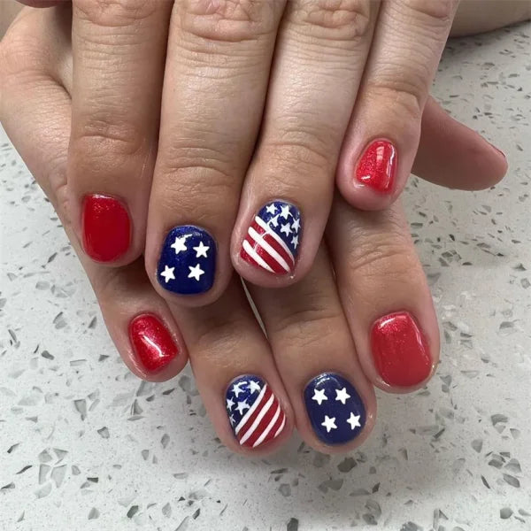 JIASHIXUAN Fake Nails Press On Set with 24 Seamless Acrylic Nail Tips - Himpall