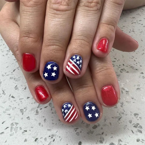 JIASHIXUAN Fake Nails Press On Set with 24 Seamless Acrylic Nail Tips - Himpall