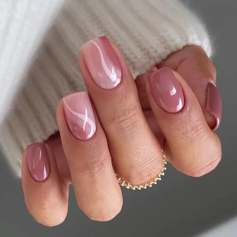 JIASHIXUAN Fake Nails Press On Set with 24 Seamless Acrylic Nail Tips - Himpall