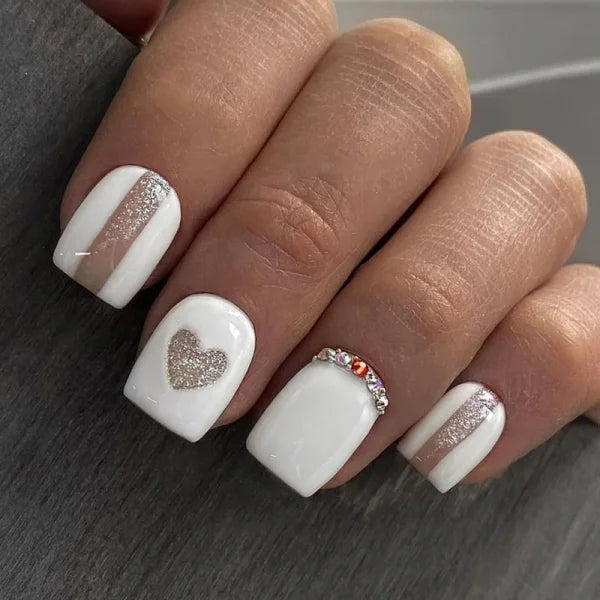 JIASHIXUAN Fake Nails Press On Set with 24 Seamless Acrylic Nail Tips - Himpall