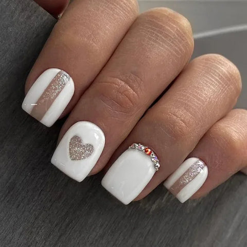 JIASHIXUAN Fake Nails Press On Set with 24 Seamless Acrylic Nail Tips - Himpall