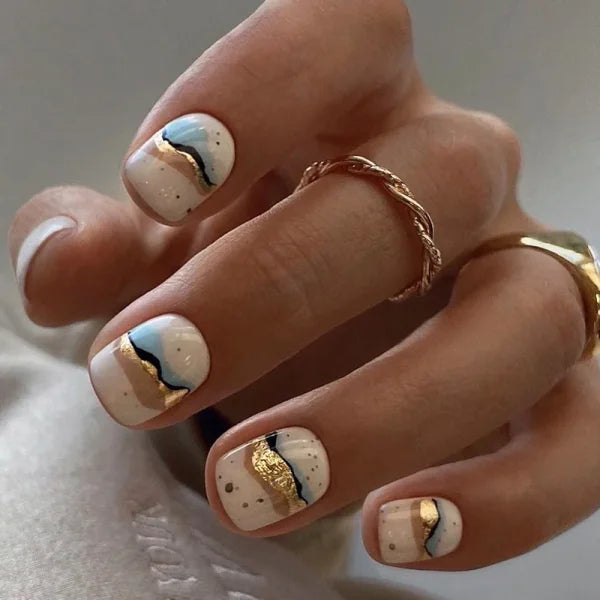 JIASHIXUAN Fake Nails Press On Set with 24 Seamless Acrylic Nail Tips - Himpall
