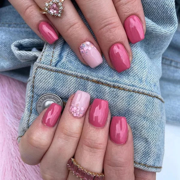 JIASHIXUAN Fake Nails Press On Set with 24 Seamless Acrylic Nail Tips - Himpall