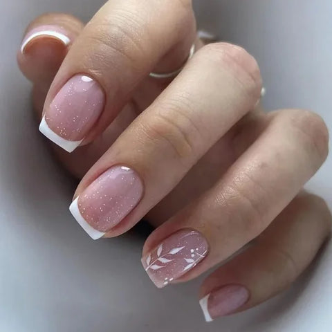 JIASHIXUAN Fake Nails Press On Set with 24 Seamless Acrylic Nail Tips - Himpall