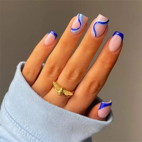 JIASHIXUAN Fake Nails Press On Set with 24 Seamless Acrylic Nail Tips - Himpall