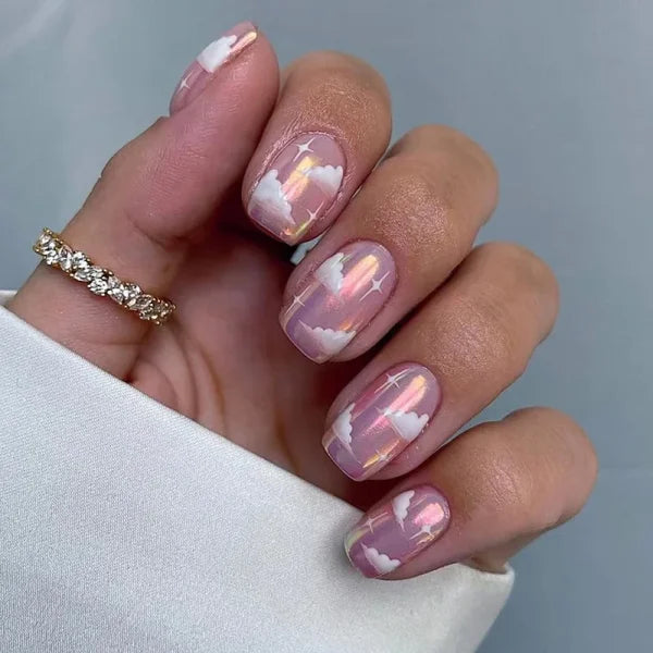 JIASHIXUAN Fake Nails Press On Set with 24 Seamless Acrylic Nail Tips - Himpall