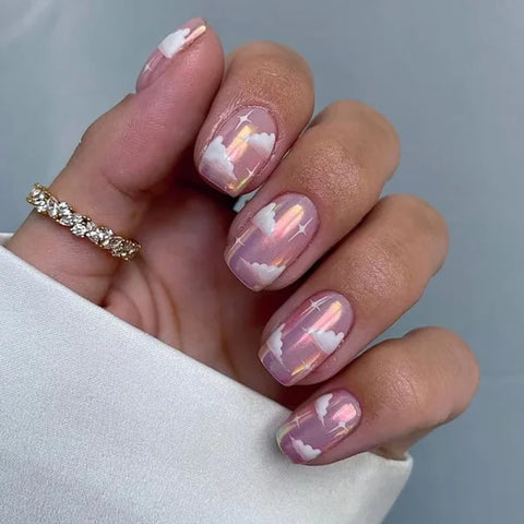 JIASHIXUAN Fake Nails Press On Set with 24 Seamless Acrylic Nail Tips - Himpall