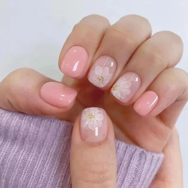 JIASHIXUAN Fake Nails Press On Set with 24 Seamless Acrylic Nail Tips - Himpall