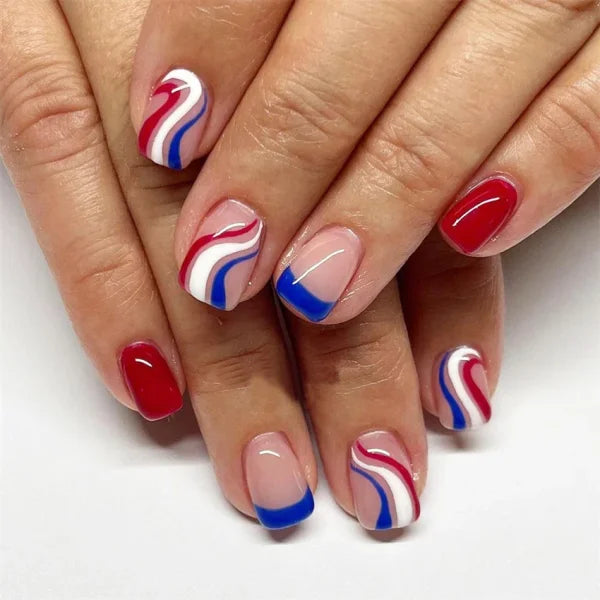 JIASHIXUAN Fake Nails Press On Set with 24 Seamless Acrylic Nail Tips - Himpall
