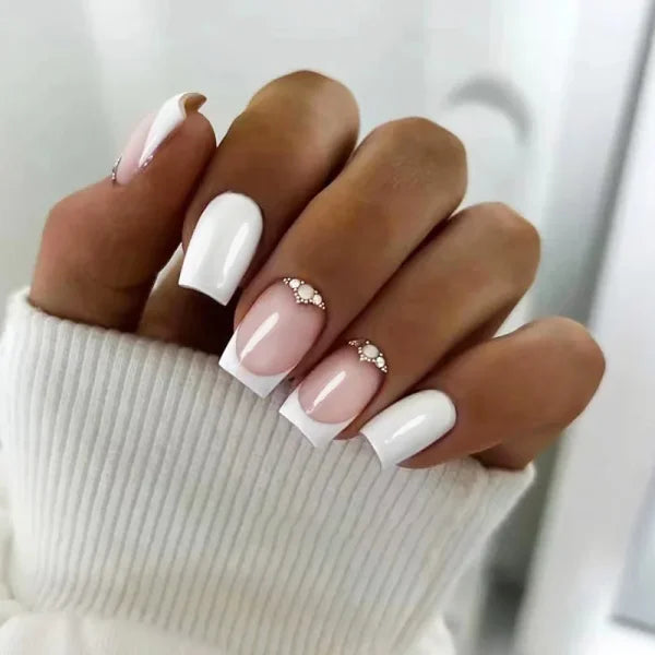 JIASHIXUAN Fake Nails Press On Set with 24 Seamless Acrylic Nail Tips - Himpall