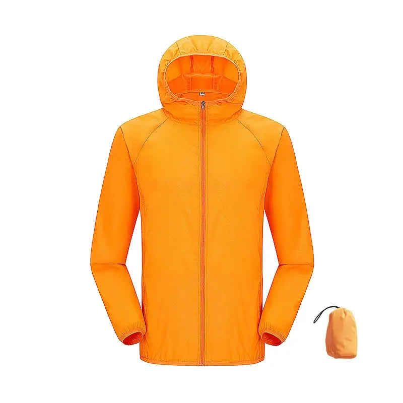 JNLN Men Women Waterproof Hiking Jackets Quick Dry Camping Windbreaker Unisex Outdoor Trekking Raincoat Anti UV
