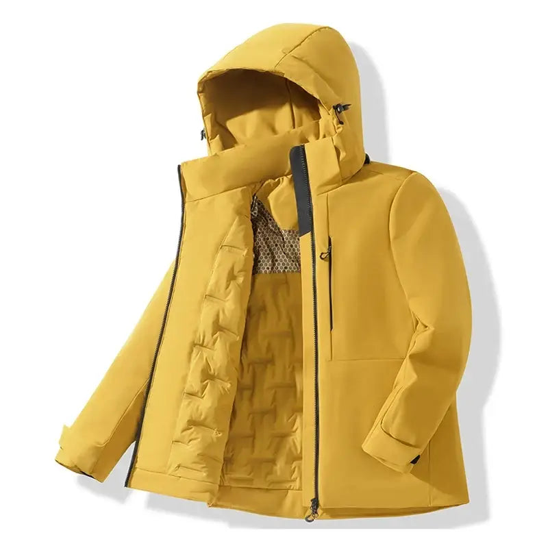 JNLN Unisex Waterproof Fleece Jacket Windproof Thermal Hiking - Unisex Yellow / M / China Mainland