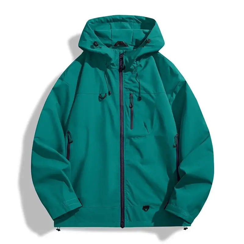 Waterproof Windbreaker Hiking Jacket Thermal Outdoor Coat - Unisex Dark Green / XL / China Mainland