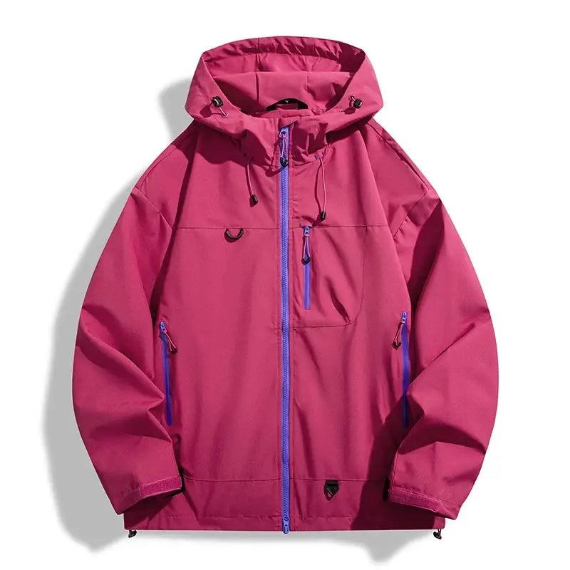 Waterproof Windbreaker Hiking Jacket Thermal Outdoor Coat - Unisex Red / M / China Mainland