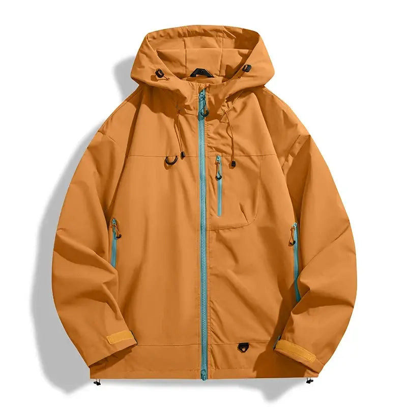 Waterproof Windbreaker Hiking Jacket Thermal Outdoor Coat - Unisex Orange / L / China Mainland