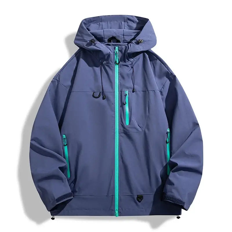 Waterproof Windbreaker Hiking Jacket Thermal Outdoor Coat - Unisex Purple / XXXL / China Mainland