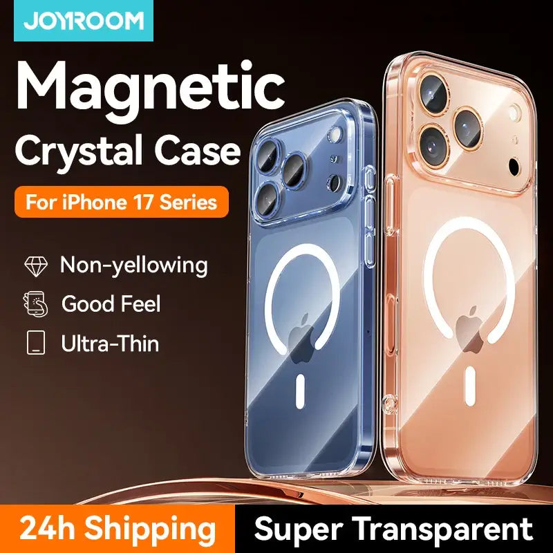 Joyroom Magnetic Case For iPhone 17 Pro Max Case Anti Yellow Transparent Cover For iPhone 17 Pro Max Wireless Charger