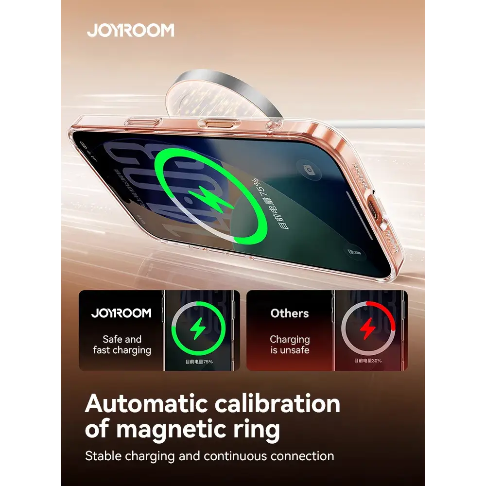 Joyroom Magnetic Case For iPhone 17 Pro Max Case Anti Yellow Transparent Cover For iPhone 17 Pro Max Wireless Charger