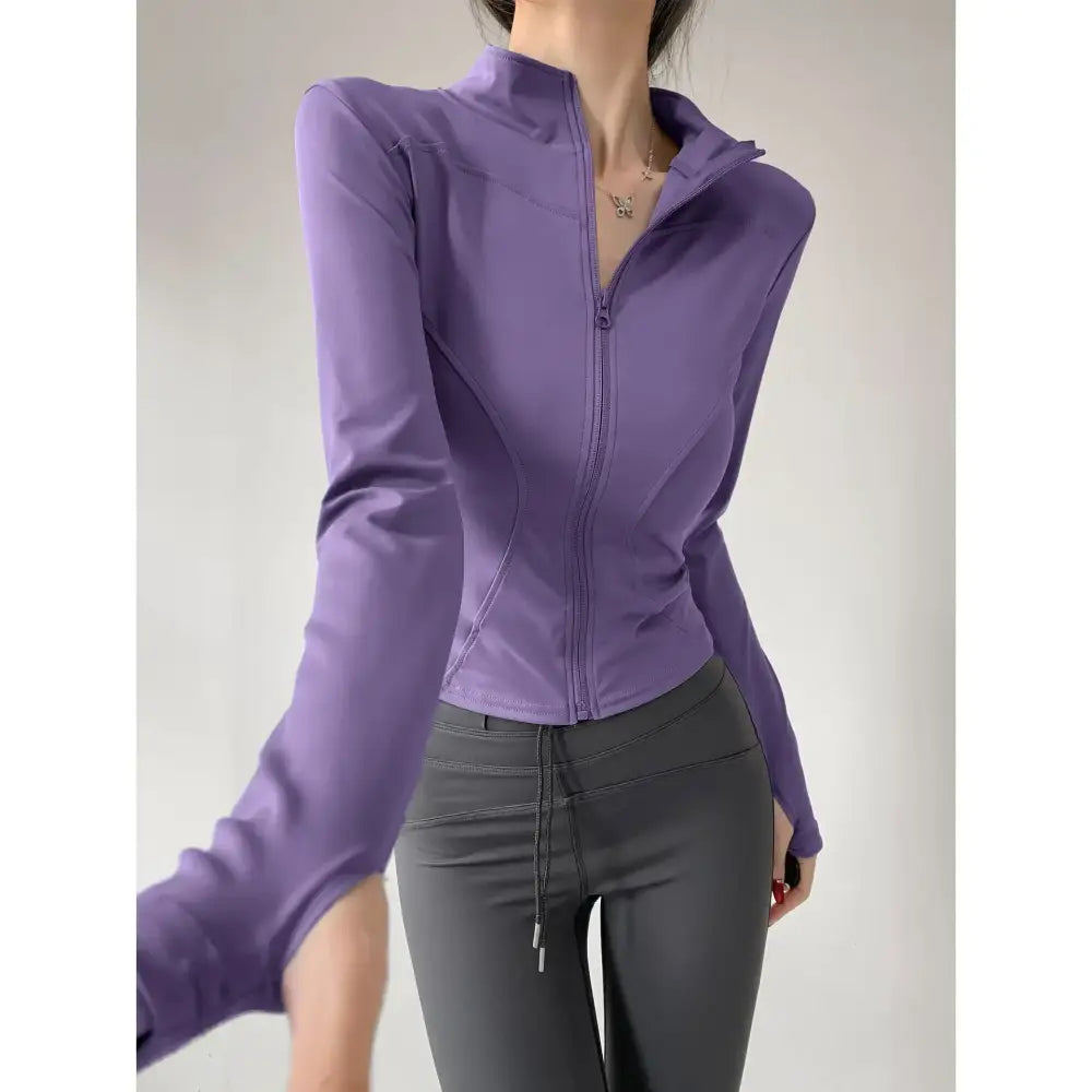 Junior Women Polyester Jacket Sleeve Length Regular - purple / M
