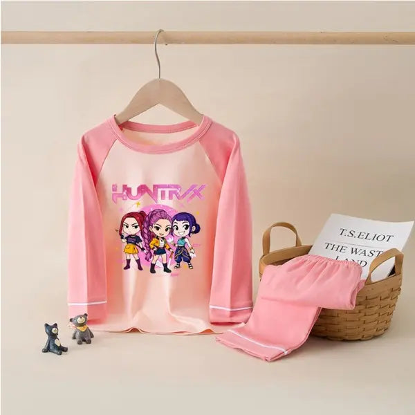 Cartoon Sleepwear Pajamas Set Cotton Kids Autumn Long Sleeve - 005 / 5Y (120cm)