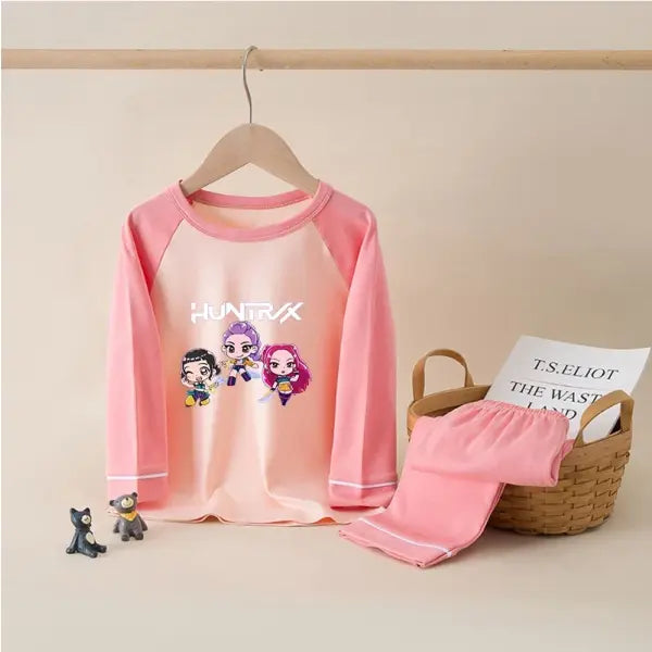 Cartoon Sleepwear Pajamas Set Cotton Kids Autumn Long Sleeve - 002 / 7-8Y (140cm)