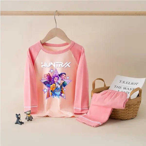 Cartoon Sleepwear Pajamas Set Cotton Kids Autumn Long Sleeve - 001 / 5Y (120cm)