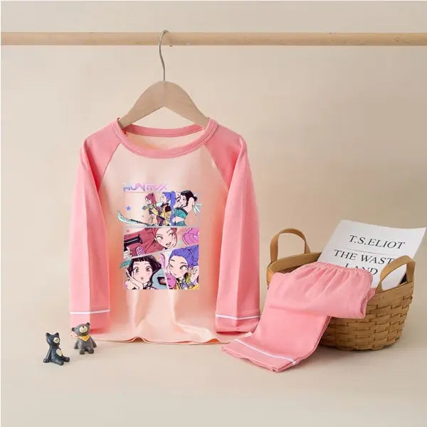 Cartoon Sleepwear Pajamas Set Cotton Kids Autumn Long Sleeve - 007 / 9-10Y(160cm)